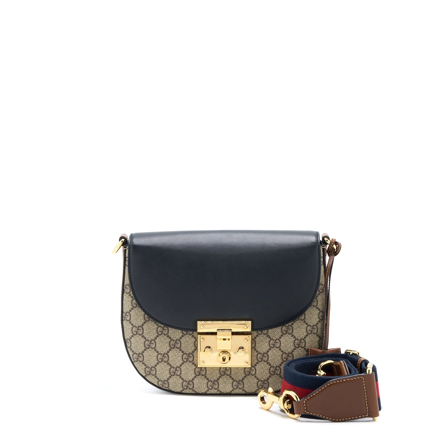 Gucci Web Padlock Crossbody Purse