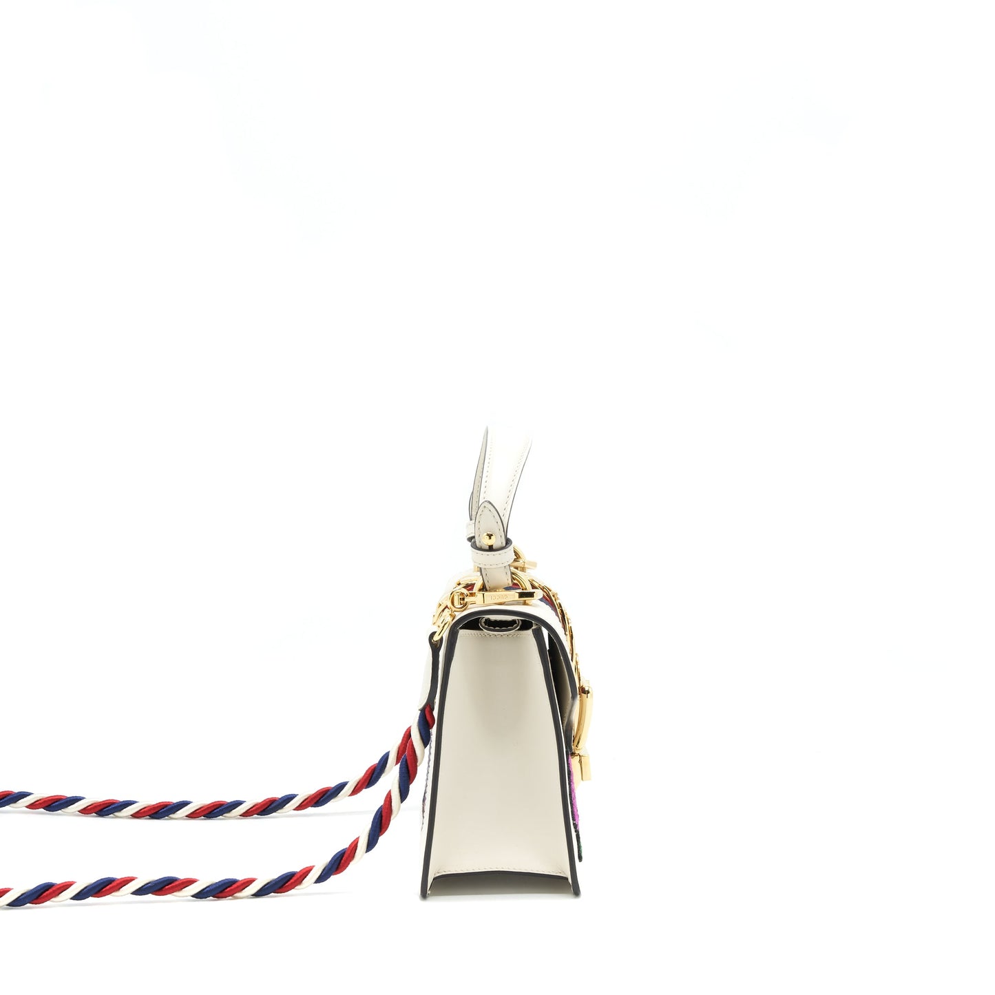 Gucci Sylvie Embroidered Mini Purse White