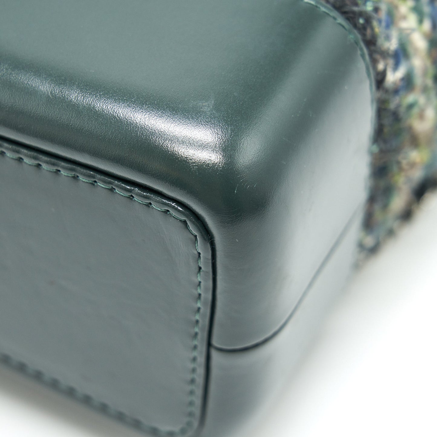 CHANEL GABRIELLE TWEED BACKPACK DARK GREEN