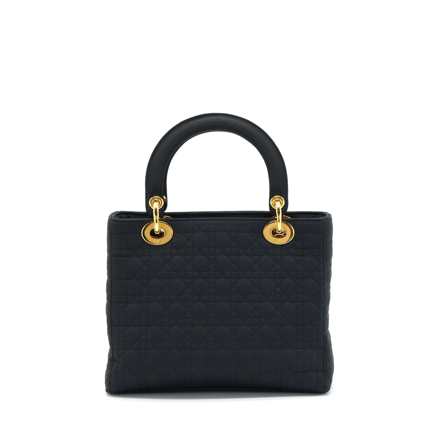 Dior Vintage Medium Lady Dior Fabric Black