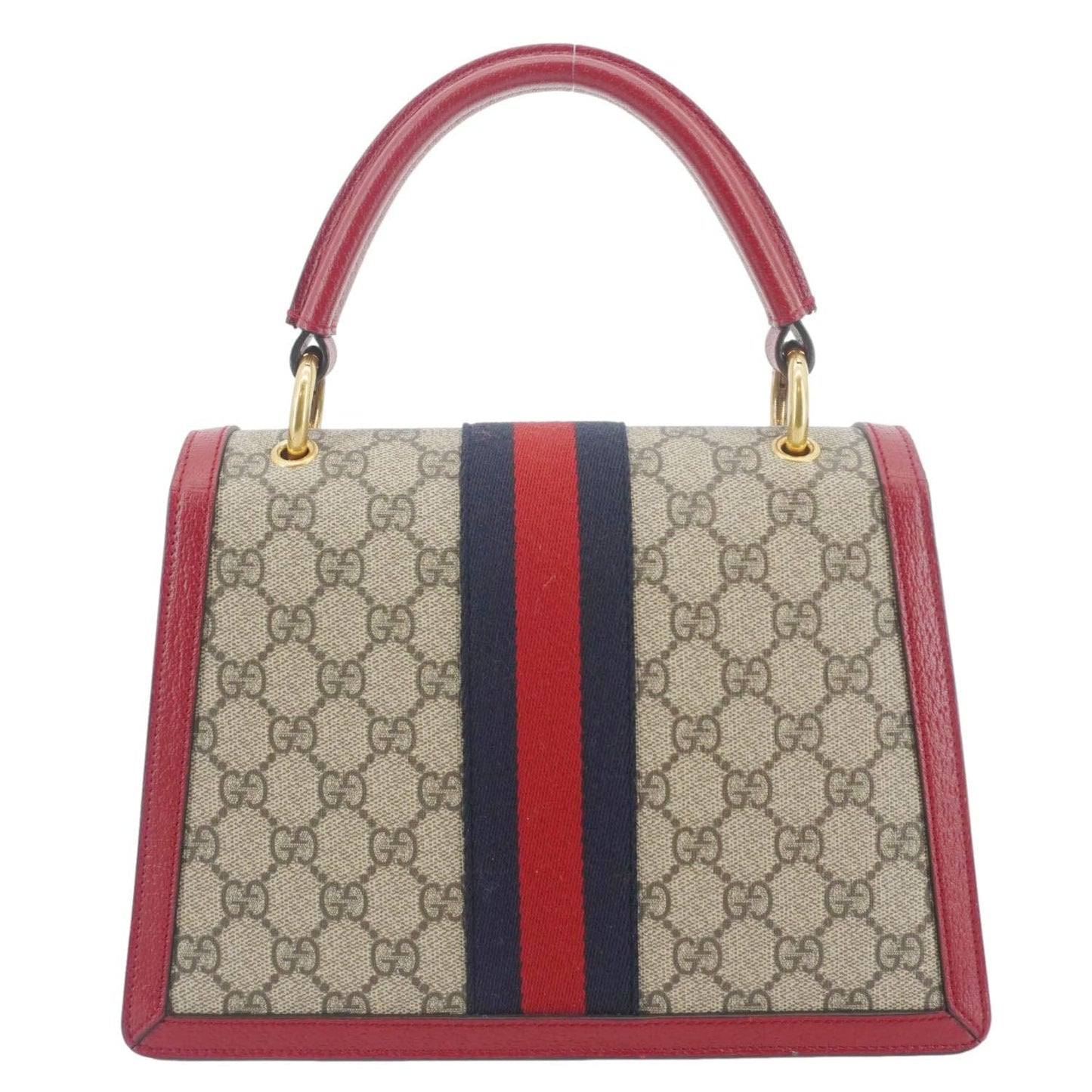 GUCCI Queen Margaret Bee GG Supreme Canvas Shoulder Bag Red 476541