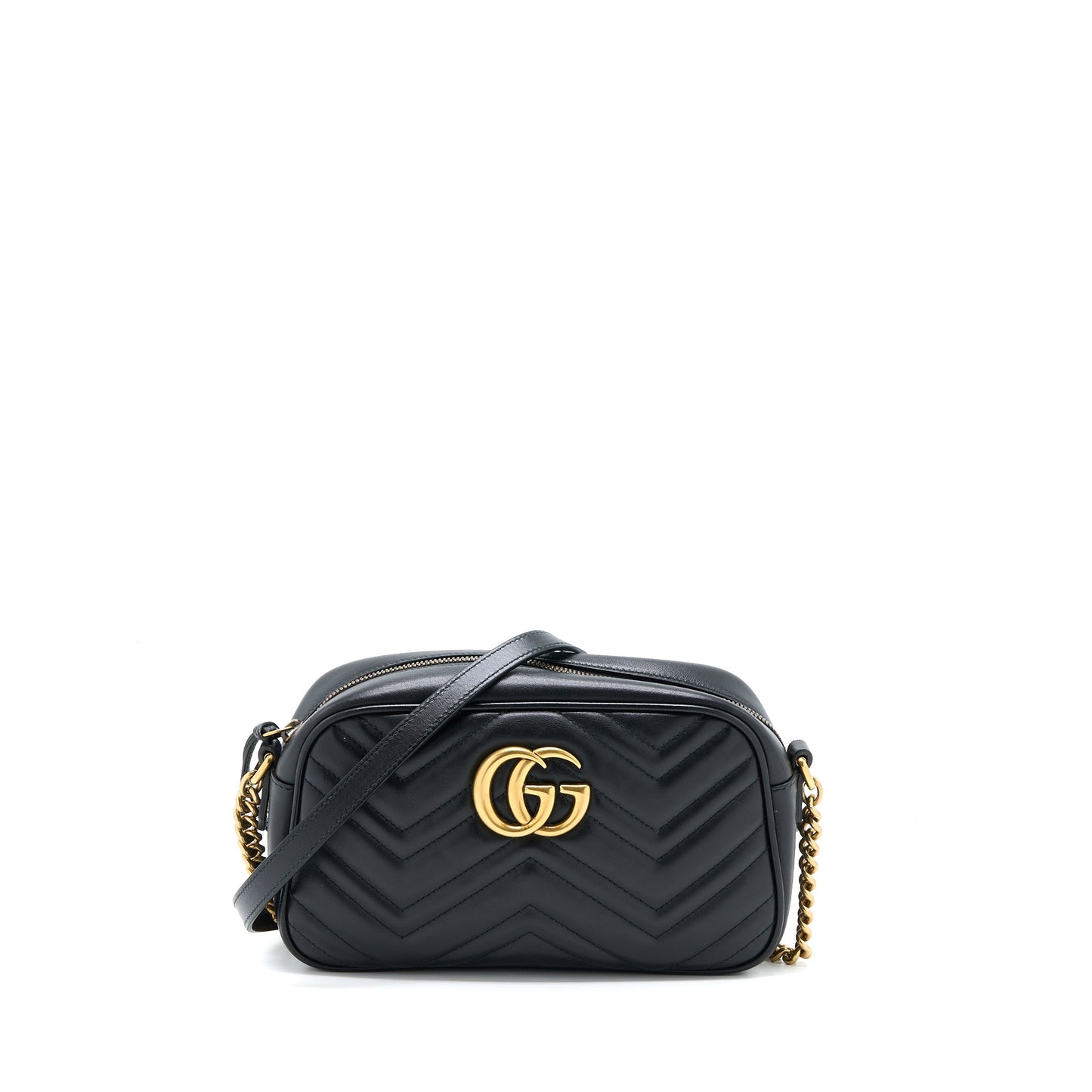 Gucci Marmont Camera Purse Black Brushed