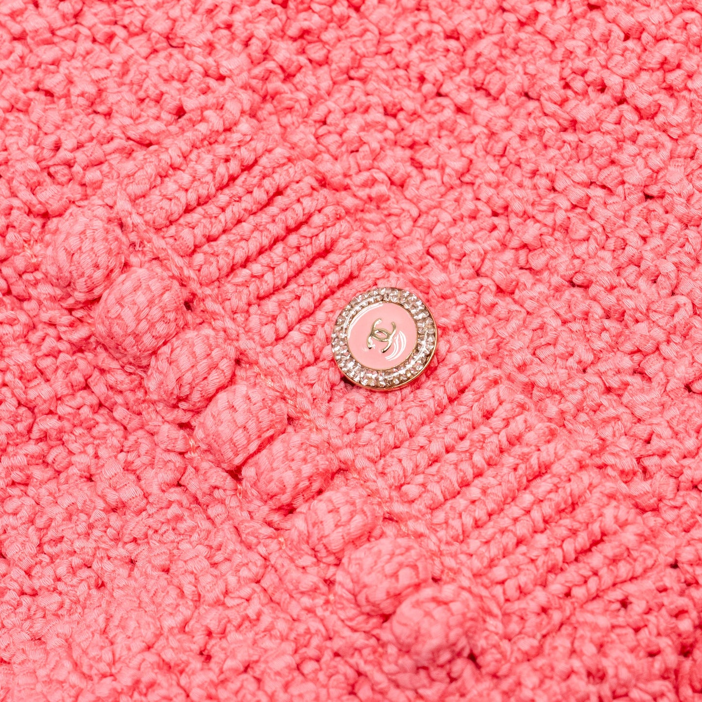 Chanel Size 34 22S Cardigan Cotton/Polyamide Pink