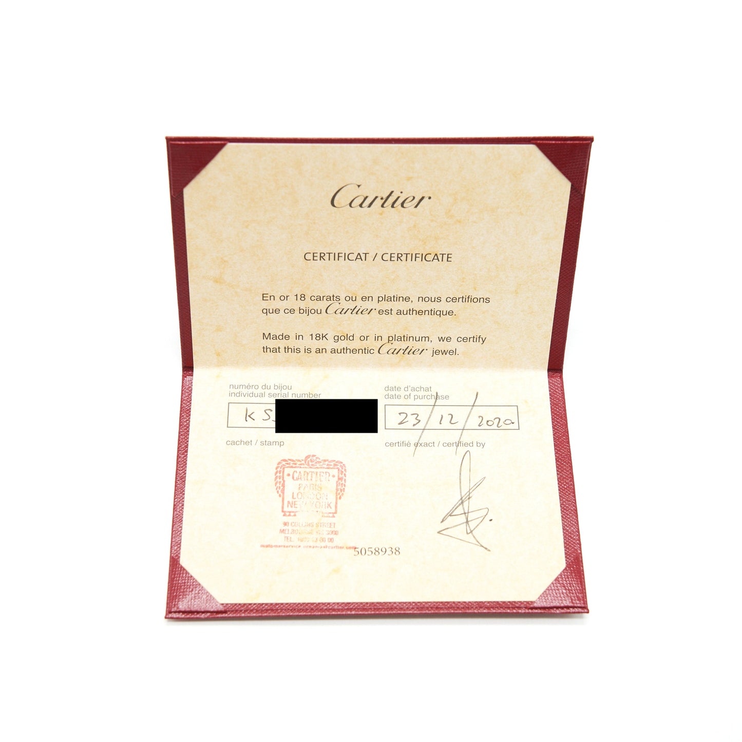 CARTIER LOVE EARRINGS ROSE GOLD WITH DIAMOND