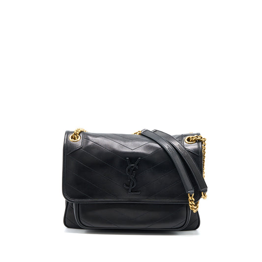 Saint Laurent Medium Niki Purse Lambskin Black