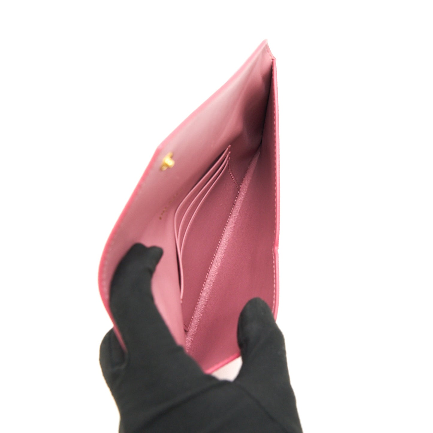 PRADA Saffiano Envelope Wallet in Pink