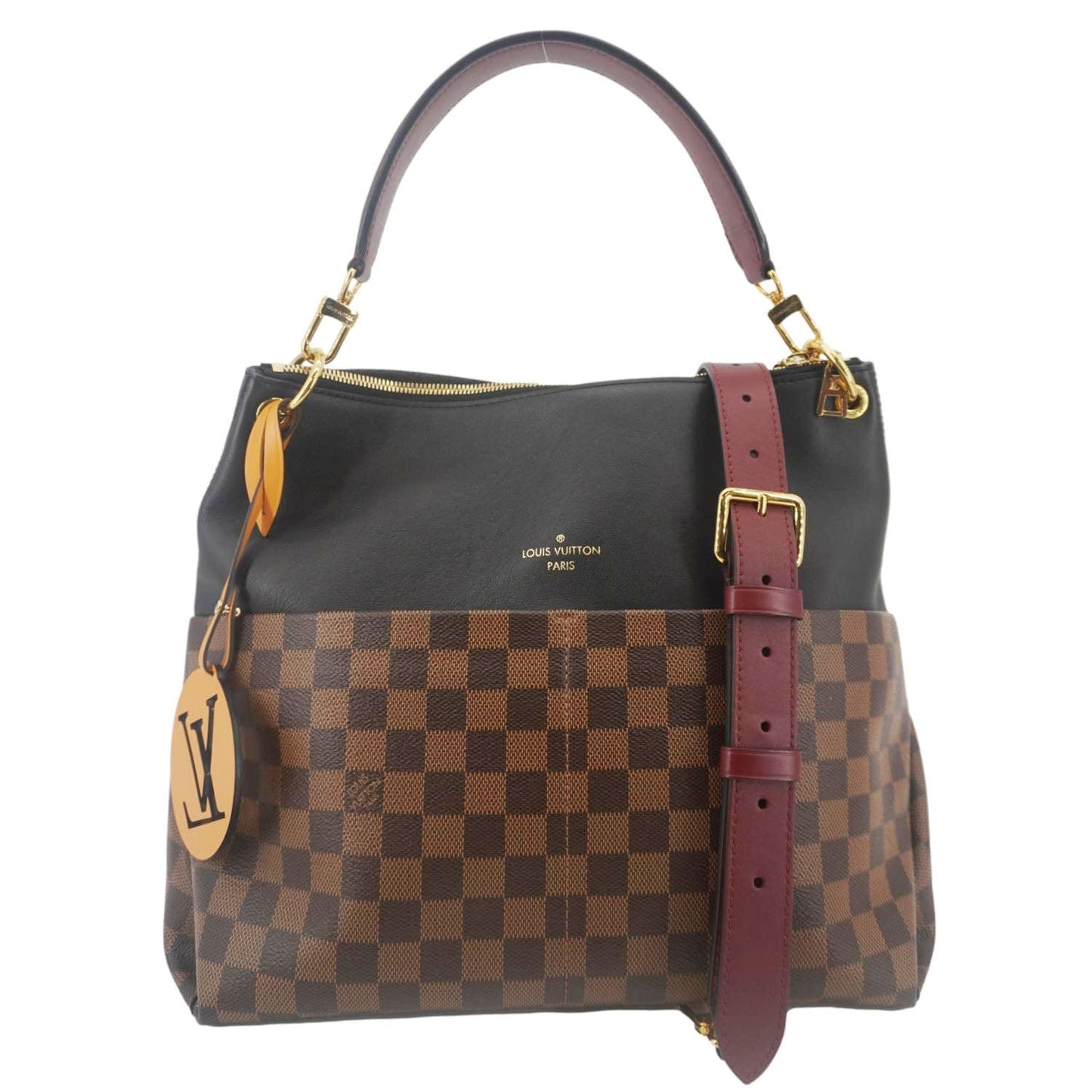 LOUIS VUITTON Maida Damier Ebene Hobo Shoulder Bag Noir