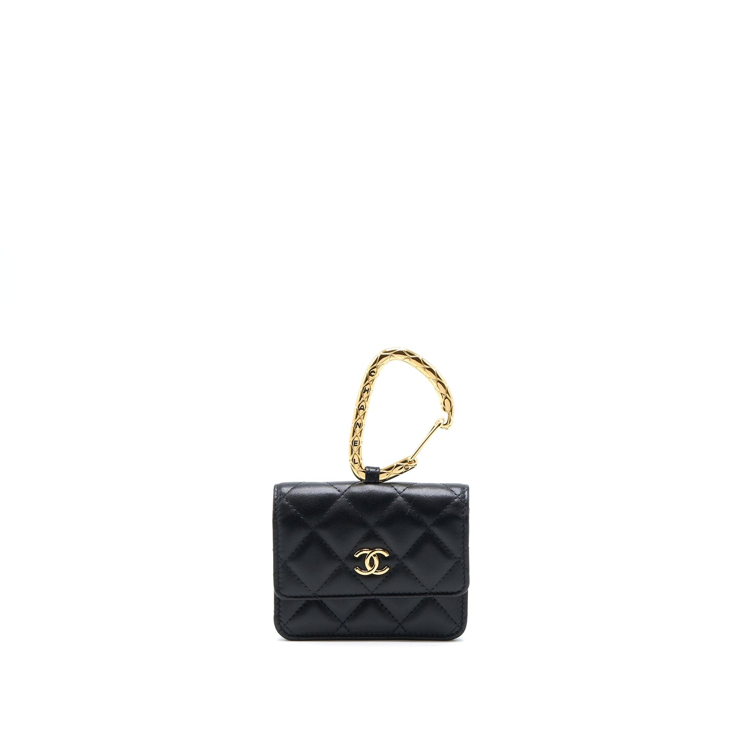 Chanel Jewel Hook Cardholder Lambskin Black GHW