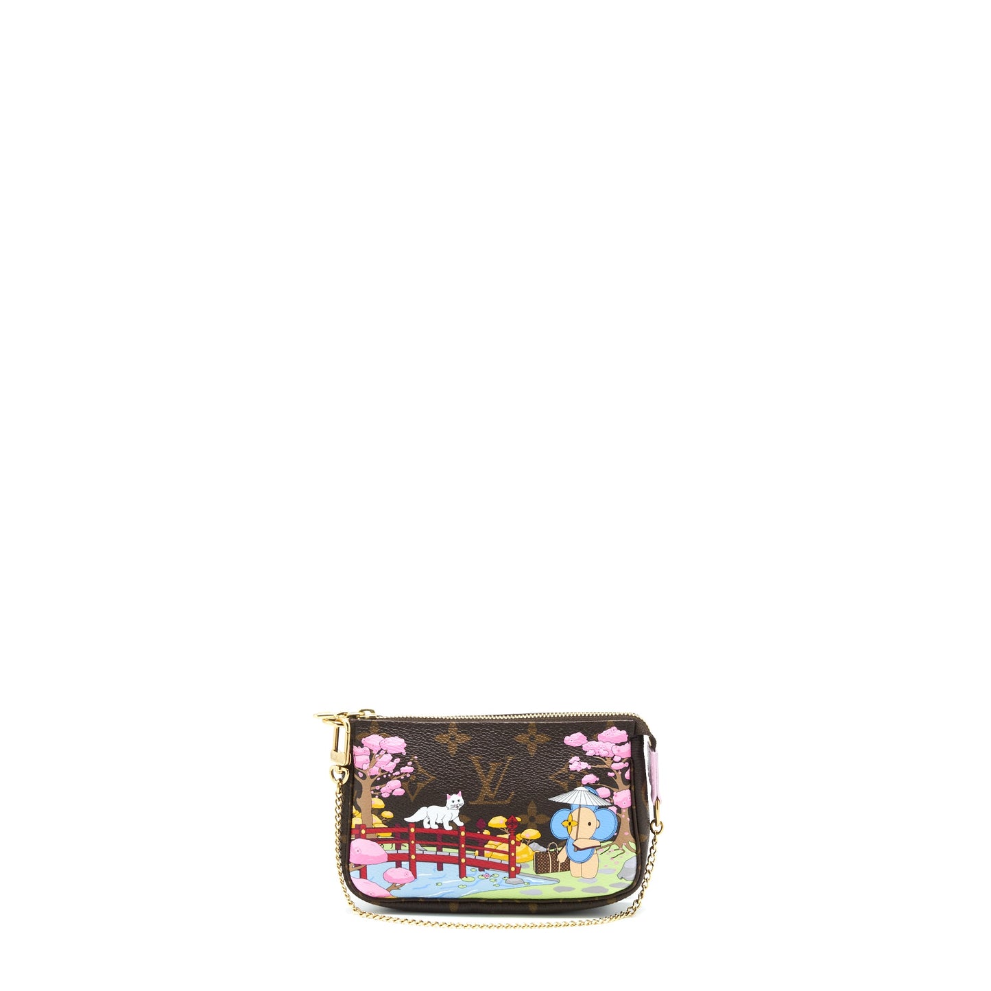 Louis Vuitton Mini Pochette Limited Edition Monogram Canvas / Pink