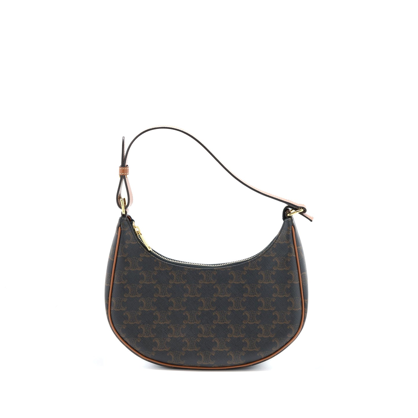 Celine Ava Purse In Triomphe Canvas And Calfskin Tan