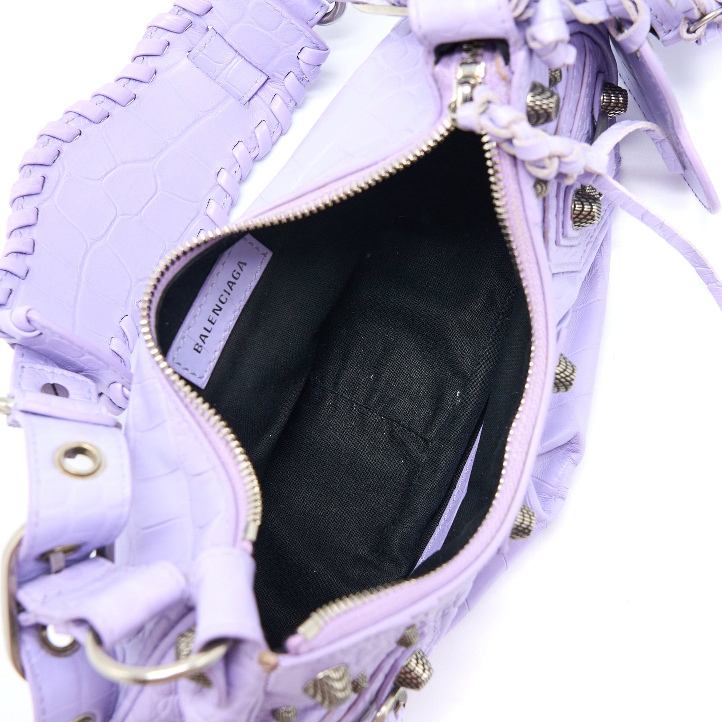 Balenciaga Le Cagole Mini Purse Calfskin Light Purple