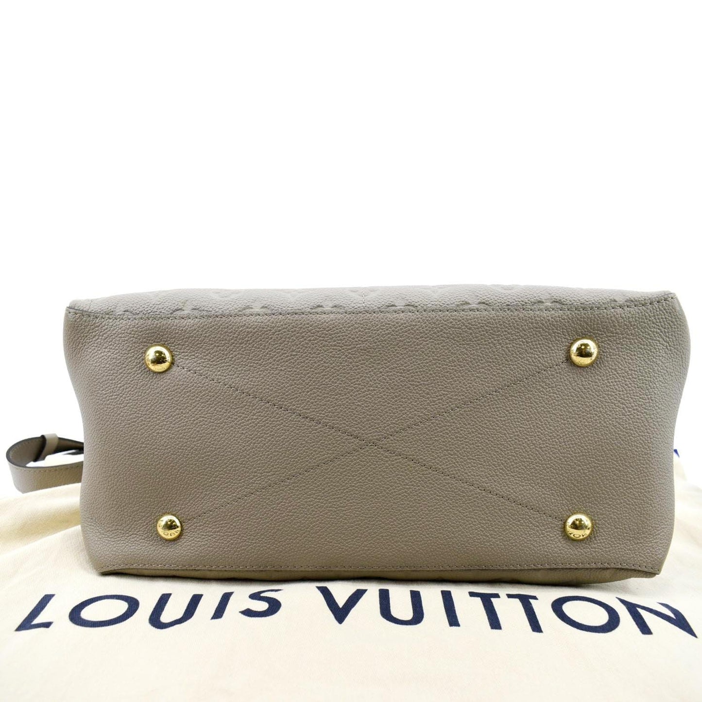LOUIS VUITTON Maida Monogram Empreinte Leather Hobo Shoulder Bag Tourterelle