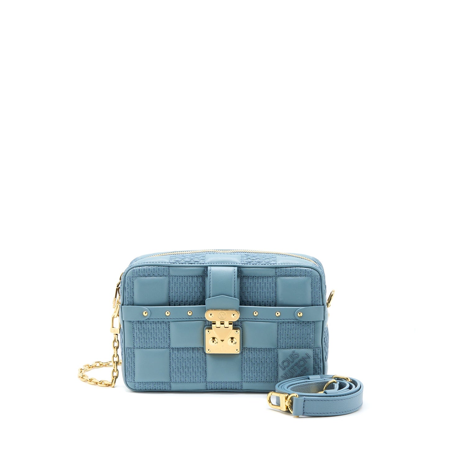 Louis Vuitton Troca Damier Quilt Lambskin Light Blue (New Version)