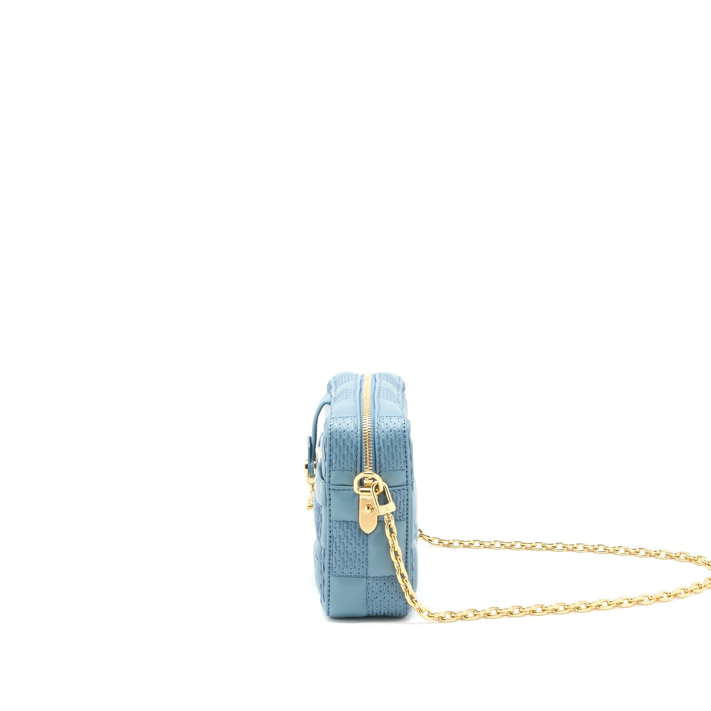 Louis Vuitton Troca Damier Quilt Lambskin Light Blue (New Version)
