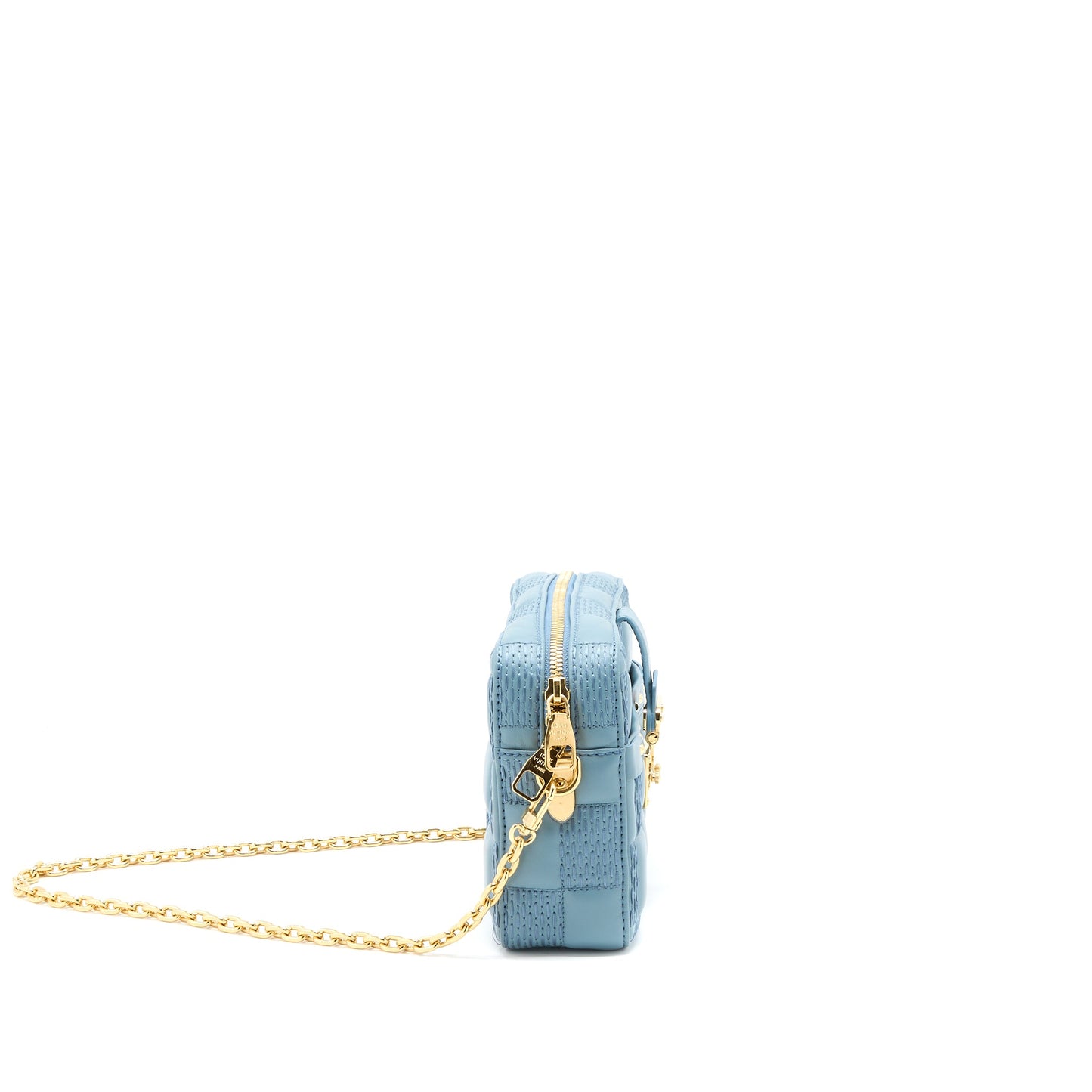 Louis Vuitton Troca Damier Quilt Lambskin Light Blue (New Version)