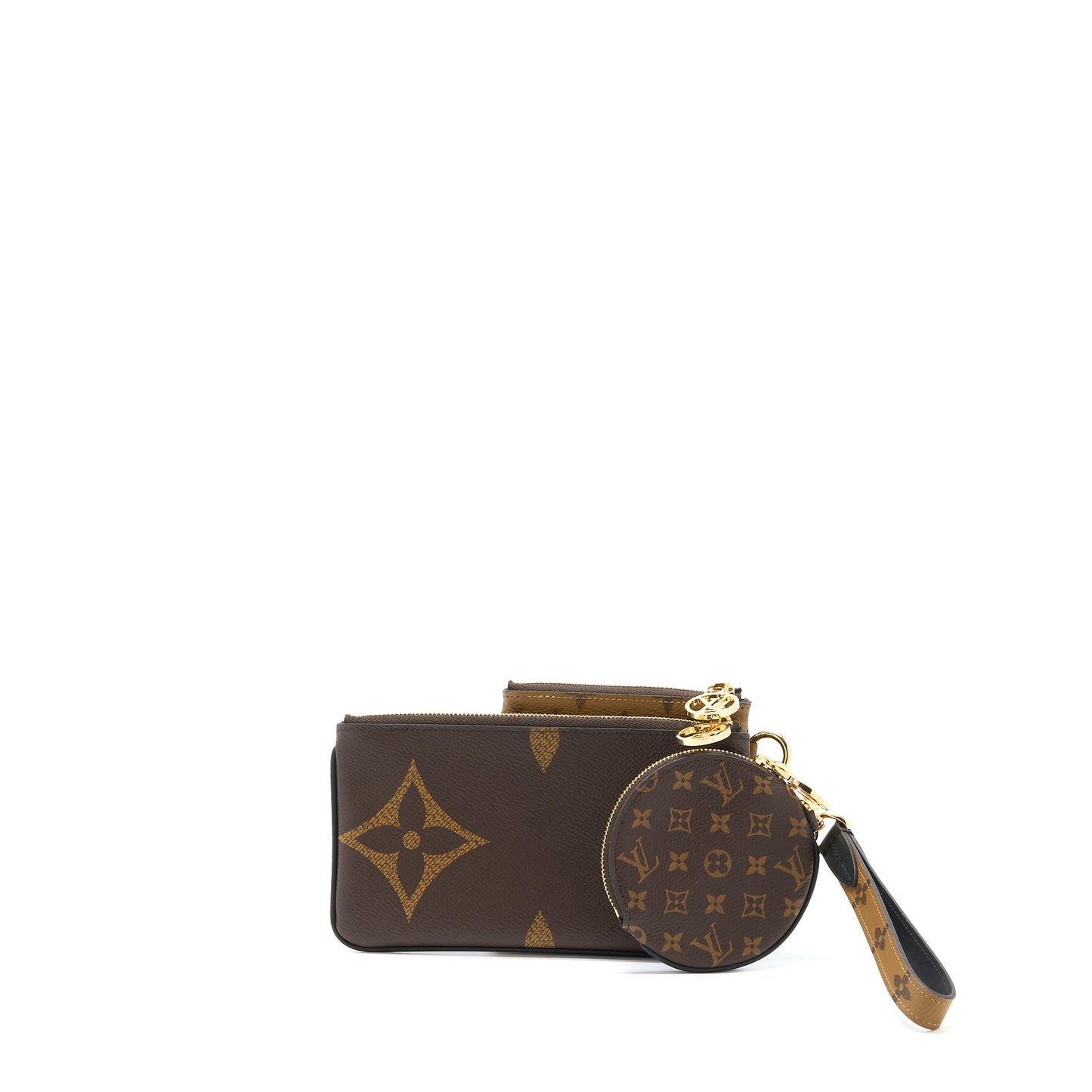 Louis Vuitton Trio Pouch M68756 Monogram Reverse
