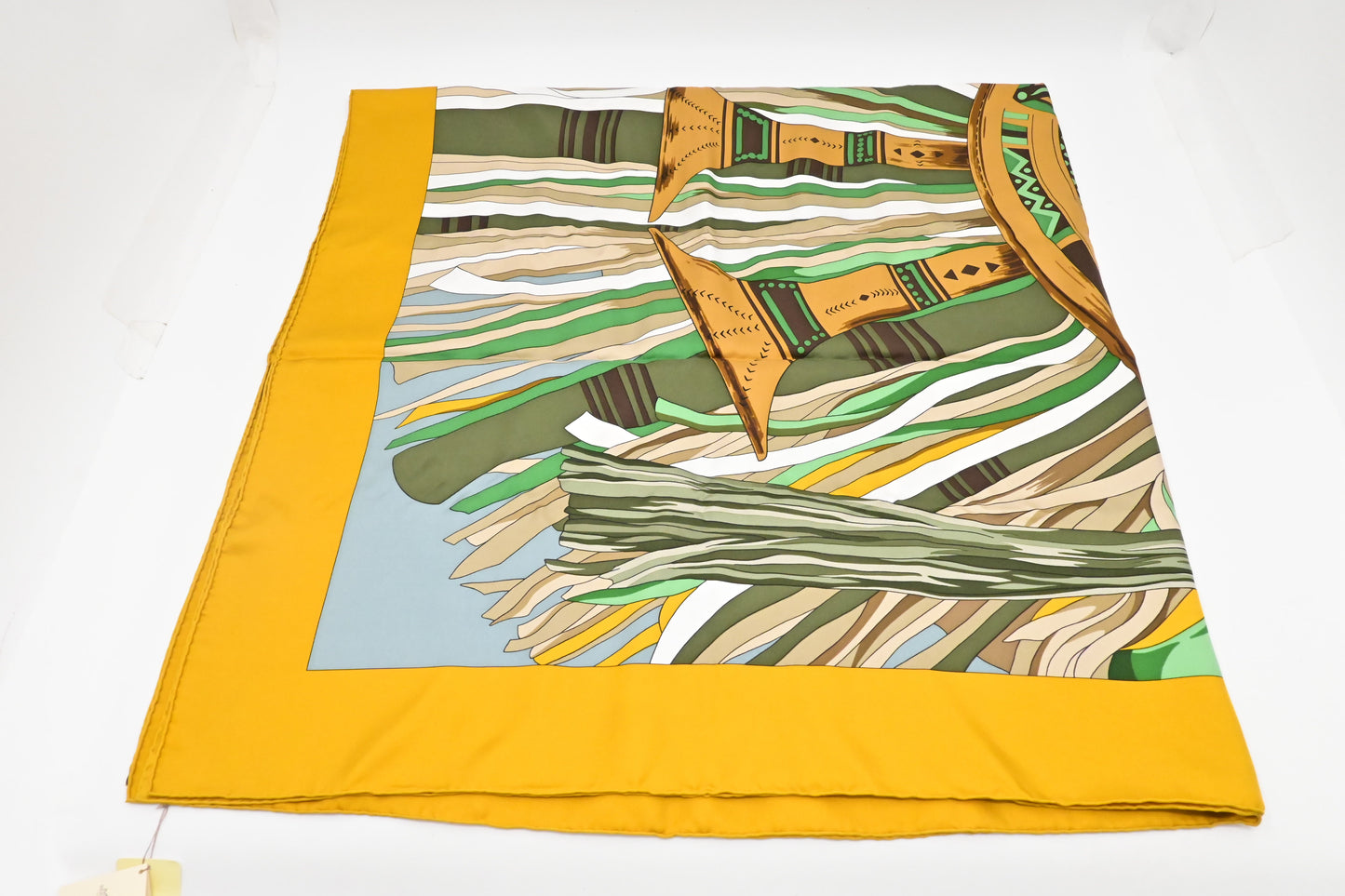 Hermes 'Cuirs du Desert' Carre 140 in Silk