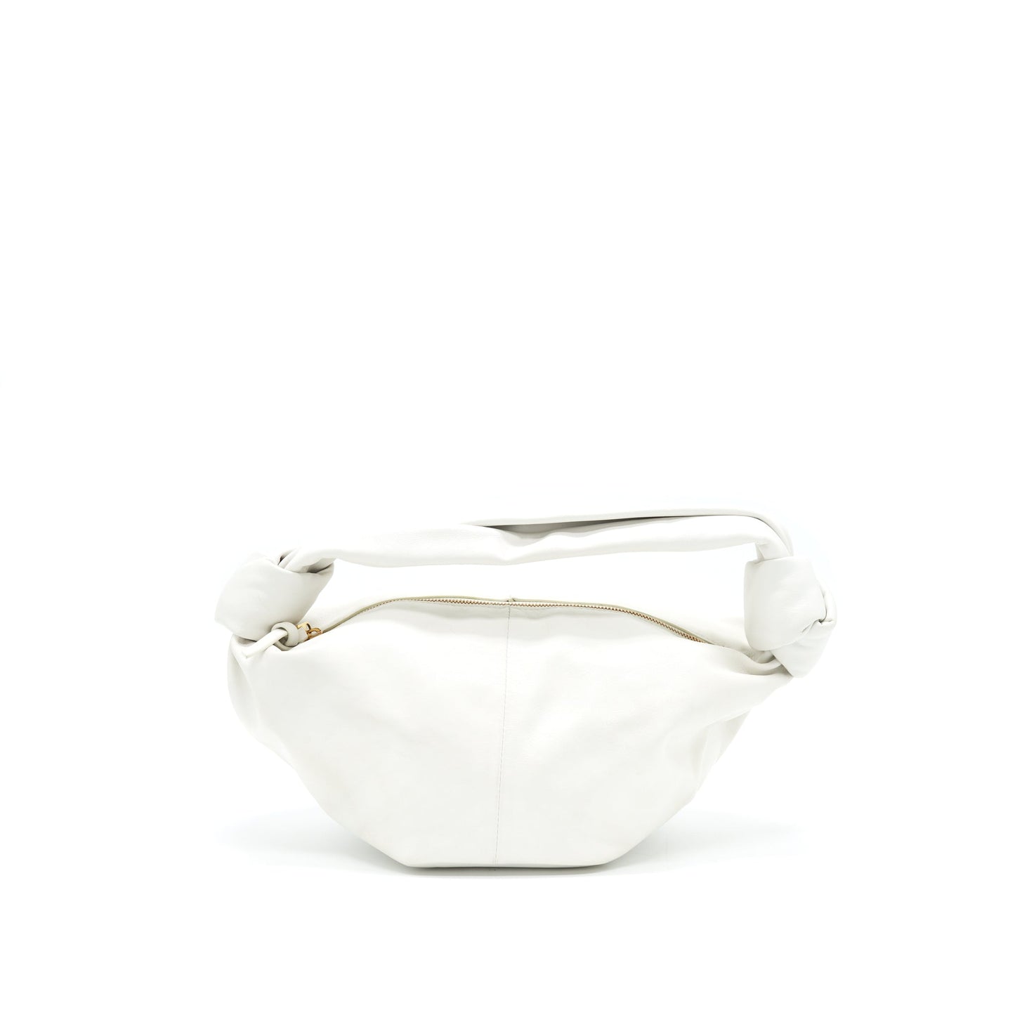 Bottega Veneta Double Knot Leather Mini Purse White