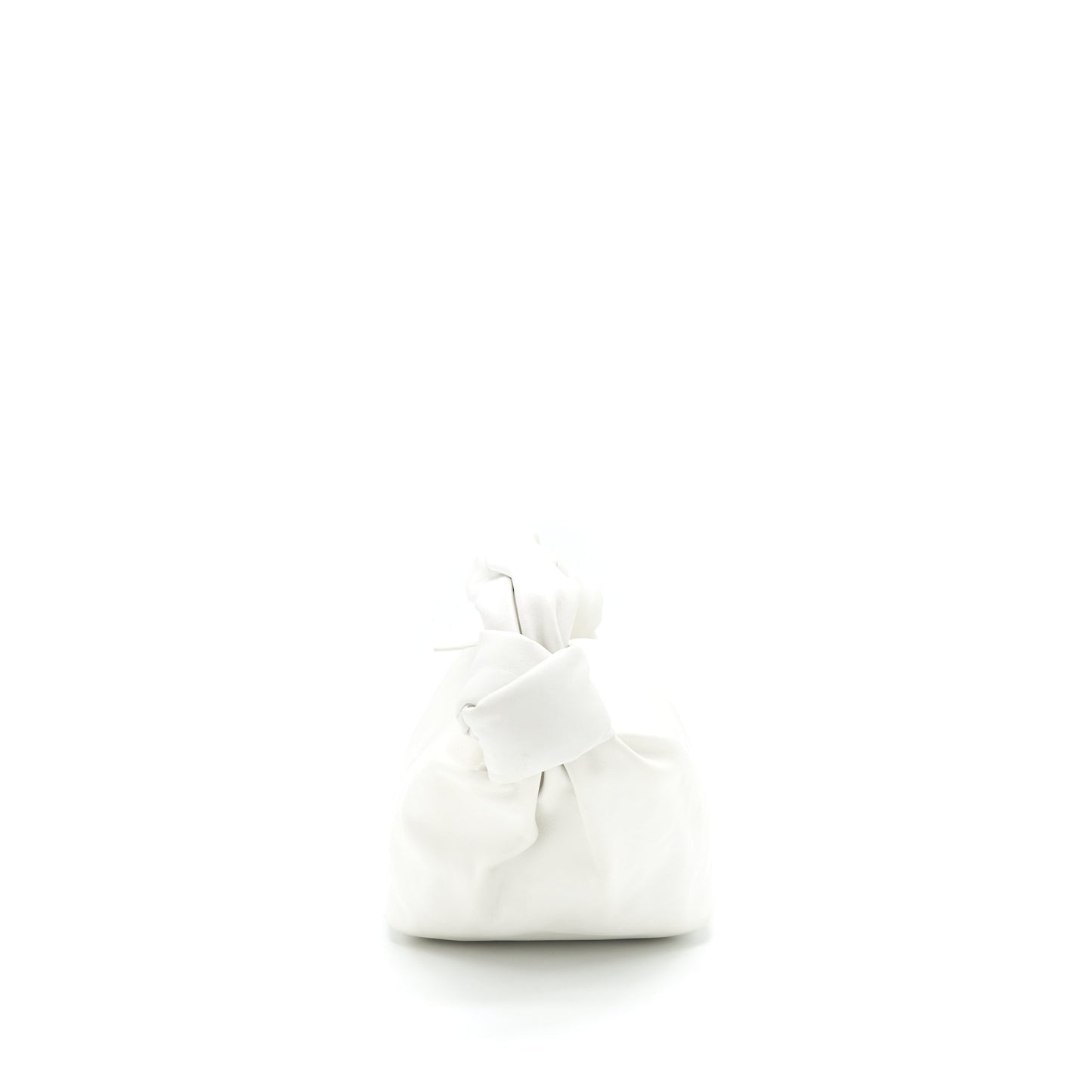 Bottega Veneta Double Knot Leather Mini Purse White