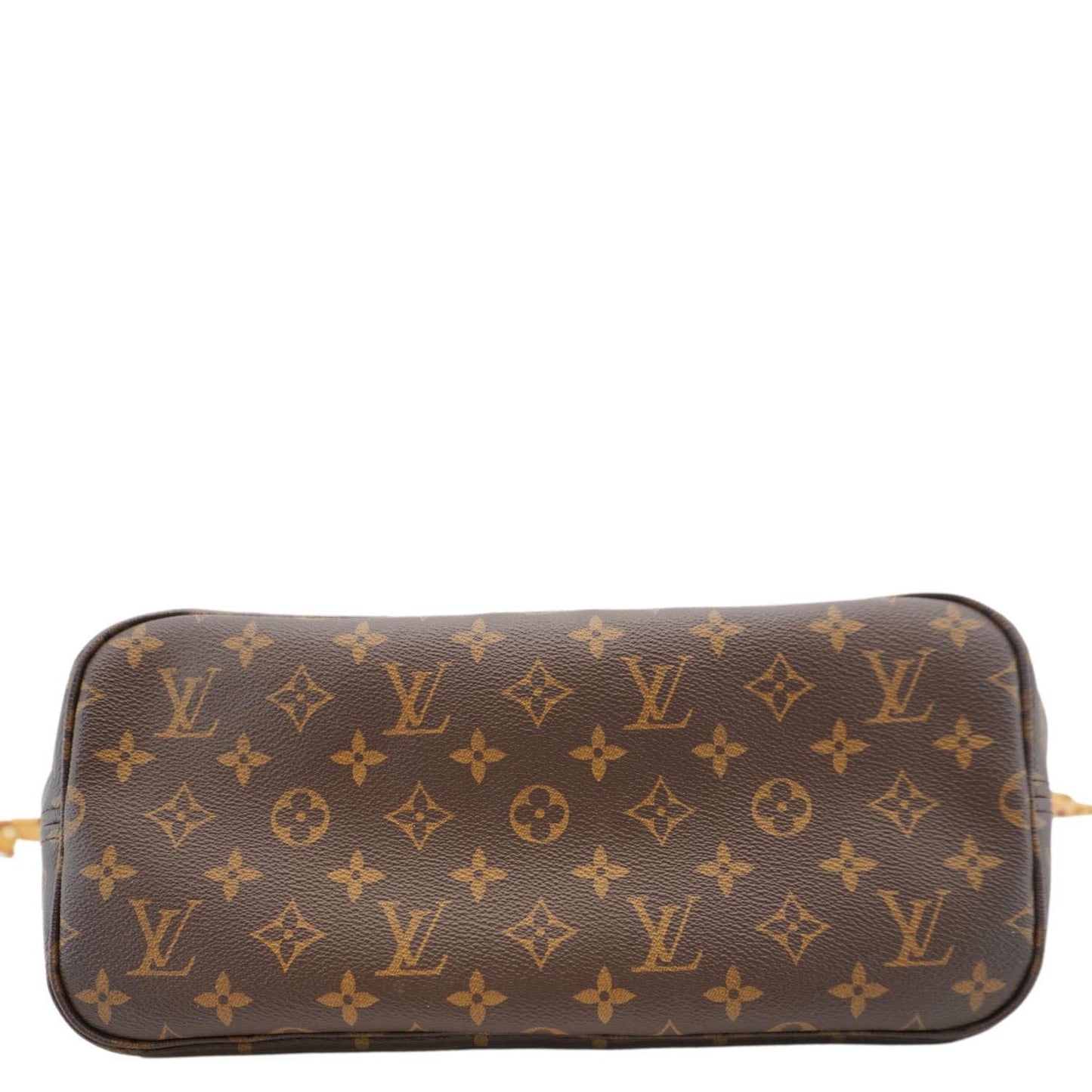 LOUIS VUITTON Neverfull MM V Monogram Canvas Tote Bag Brown