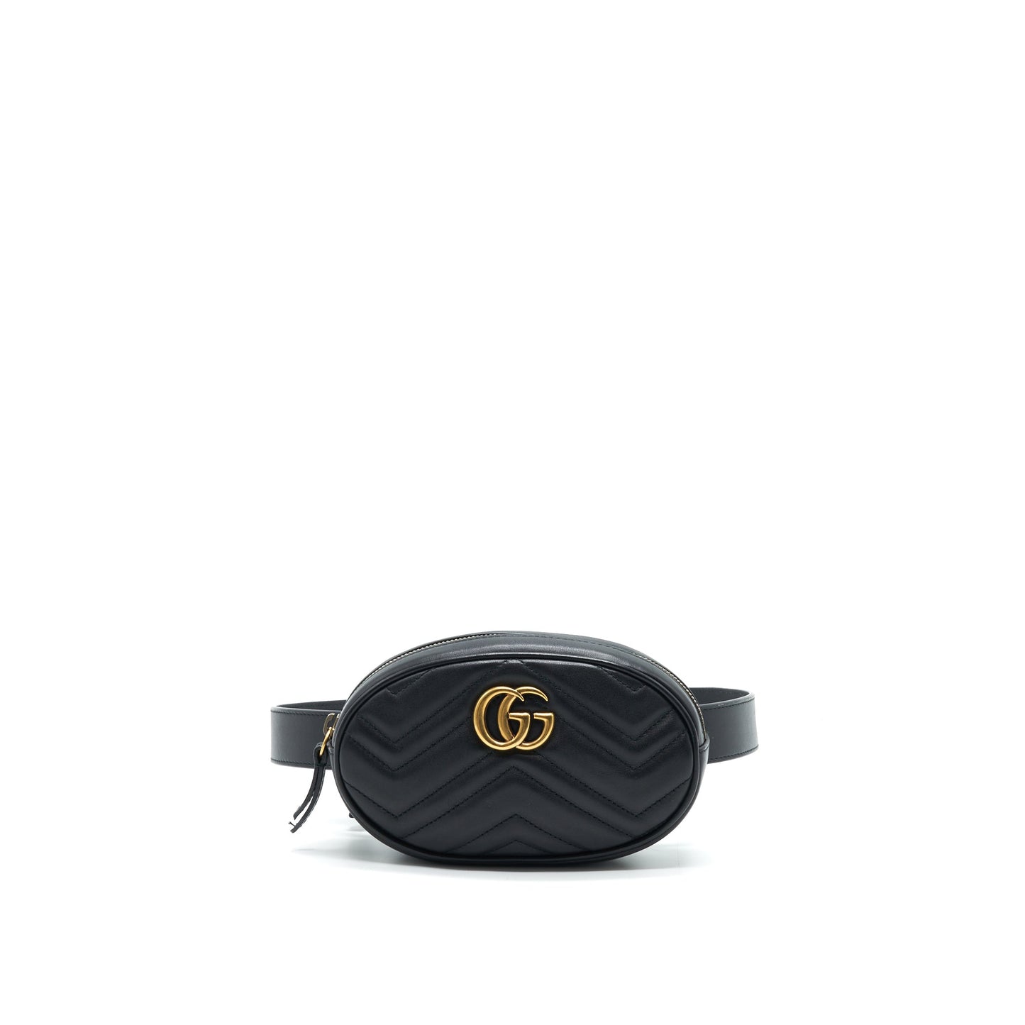 GUCCI MARMONT MATELASSE LEATHER Purse BLACK 75