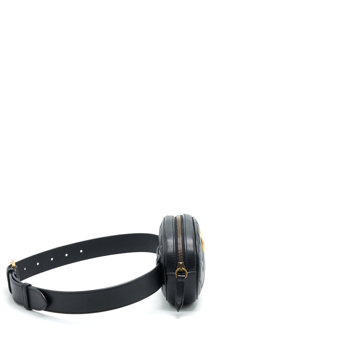 GUCCI MARMONT MATELASSE LEATHER Purse BLACK 75
