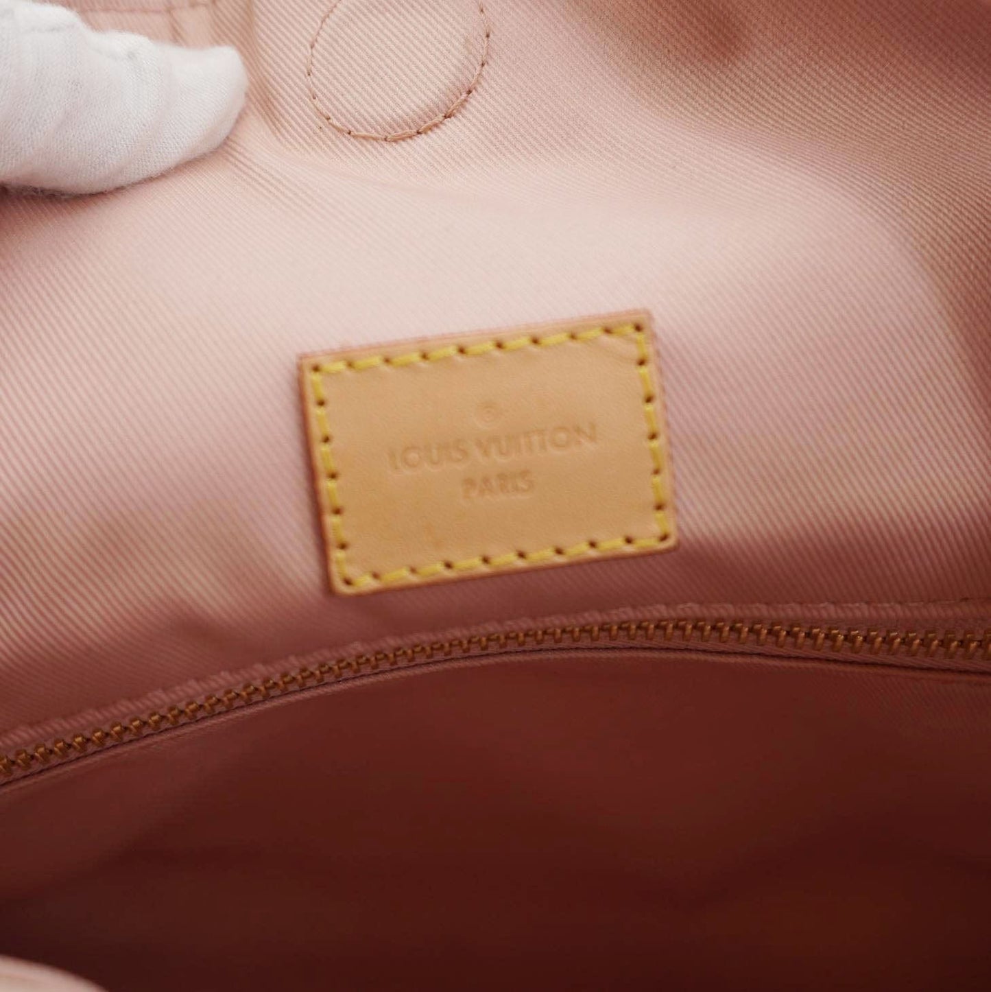 LOUIS VUITTON Graceful MM Damier Azur Shoulder Bag Rose Ballerine