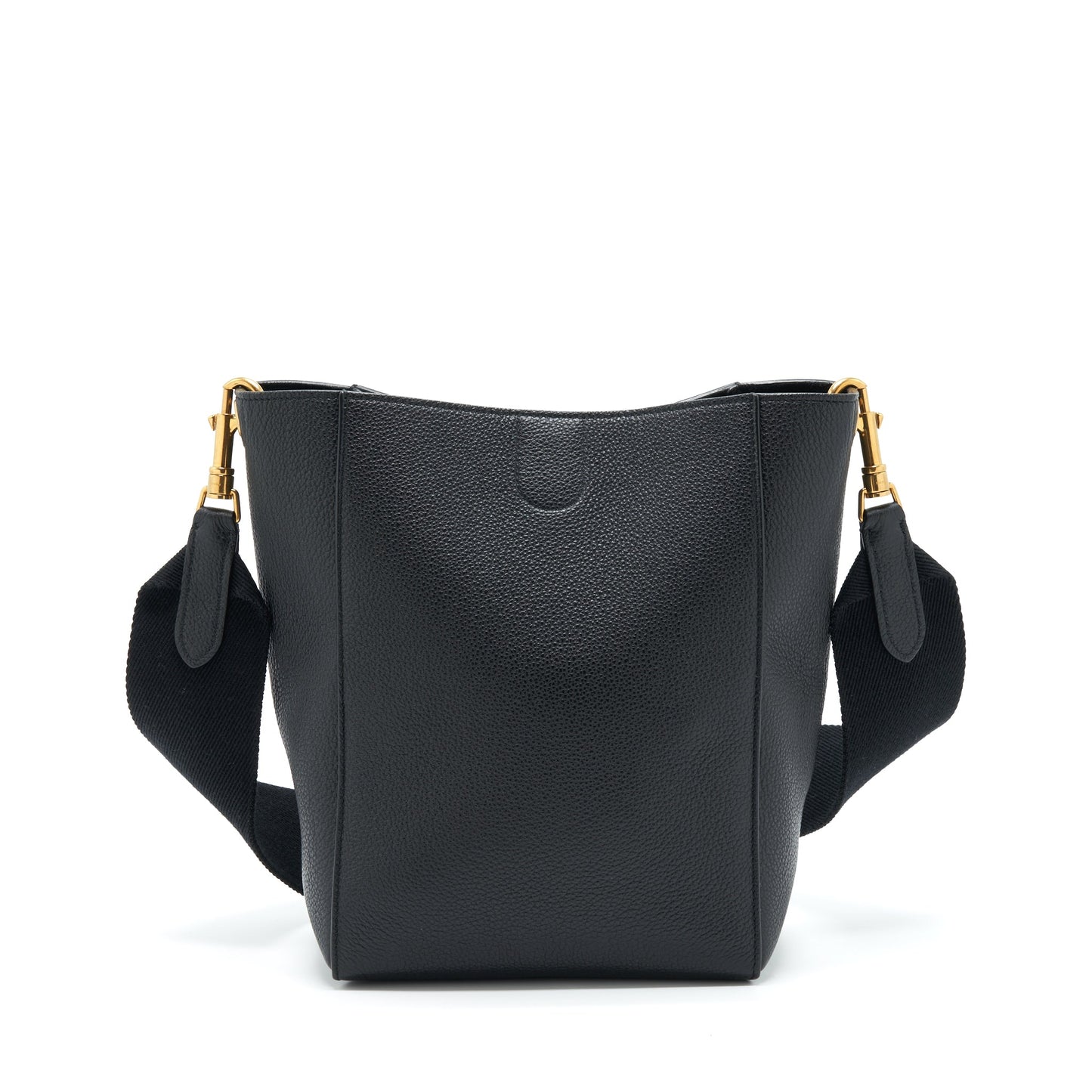 Celine Small Sangle Bucket Purse Soft Grained Calfskin Black