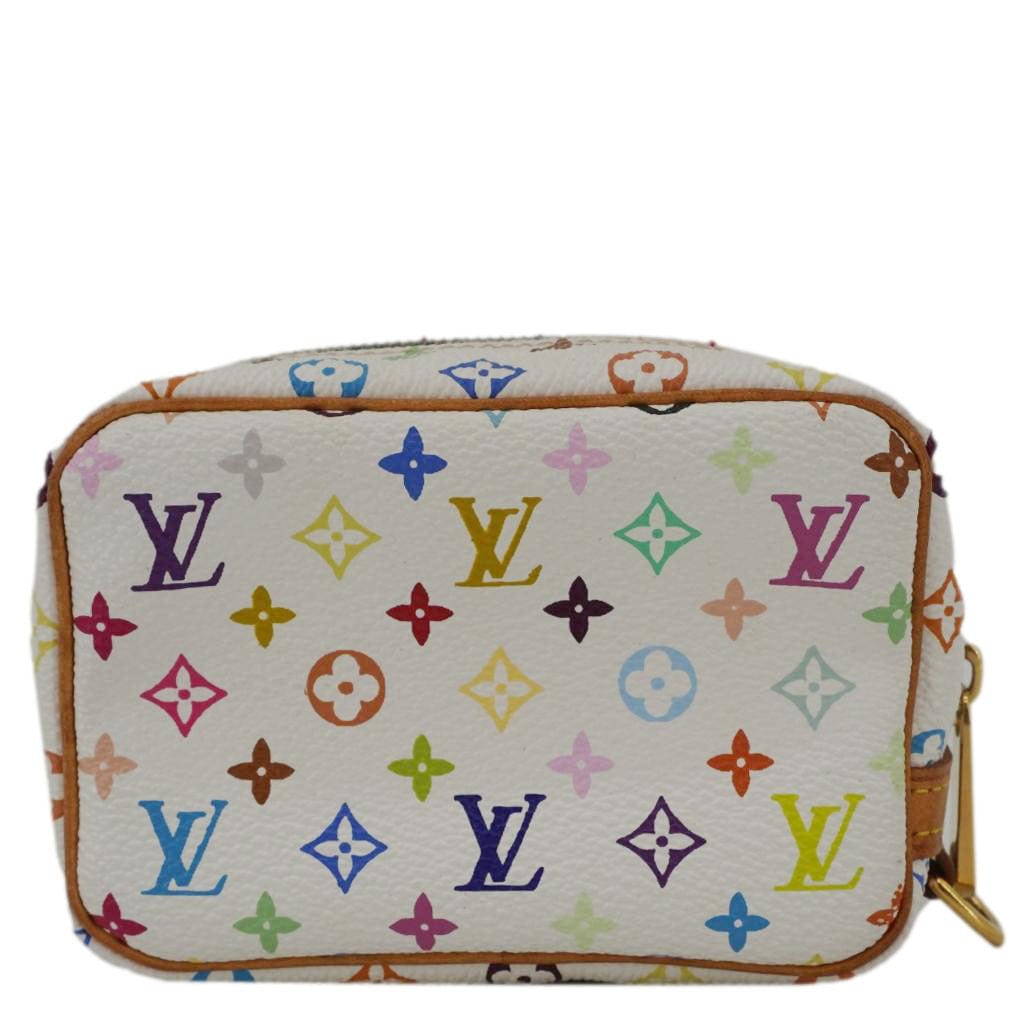 LOUIS VUITTON Trousse Wapity Monogram Multicolor Cosmetic Pouch White