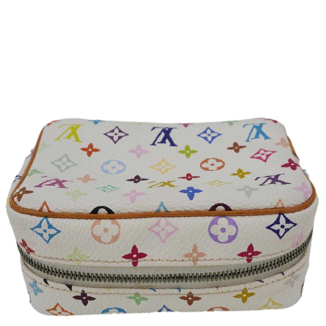 LOUIS VUITTON Trousse Wapity Monogram Multicolor Cosmetic Pouch White