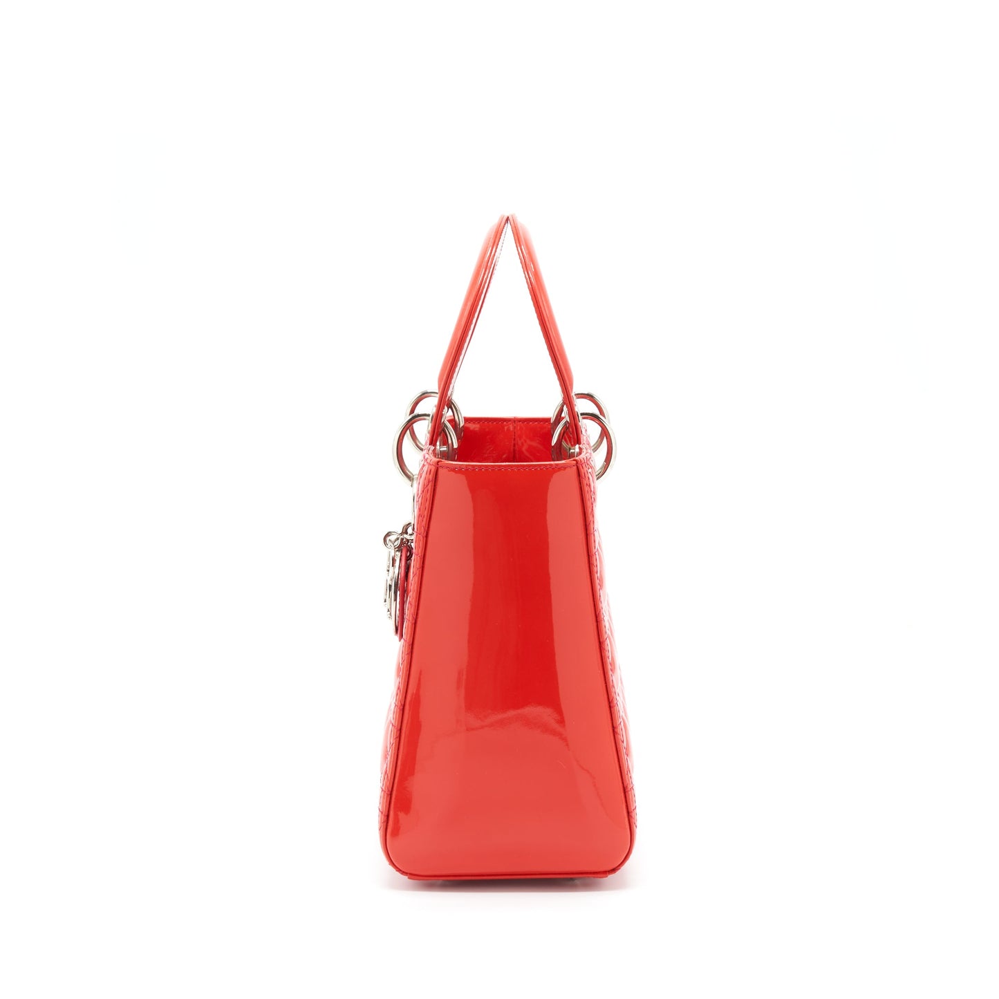 Dior Medium Lady Dior Patent Red
