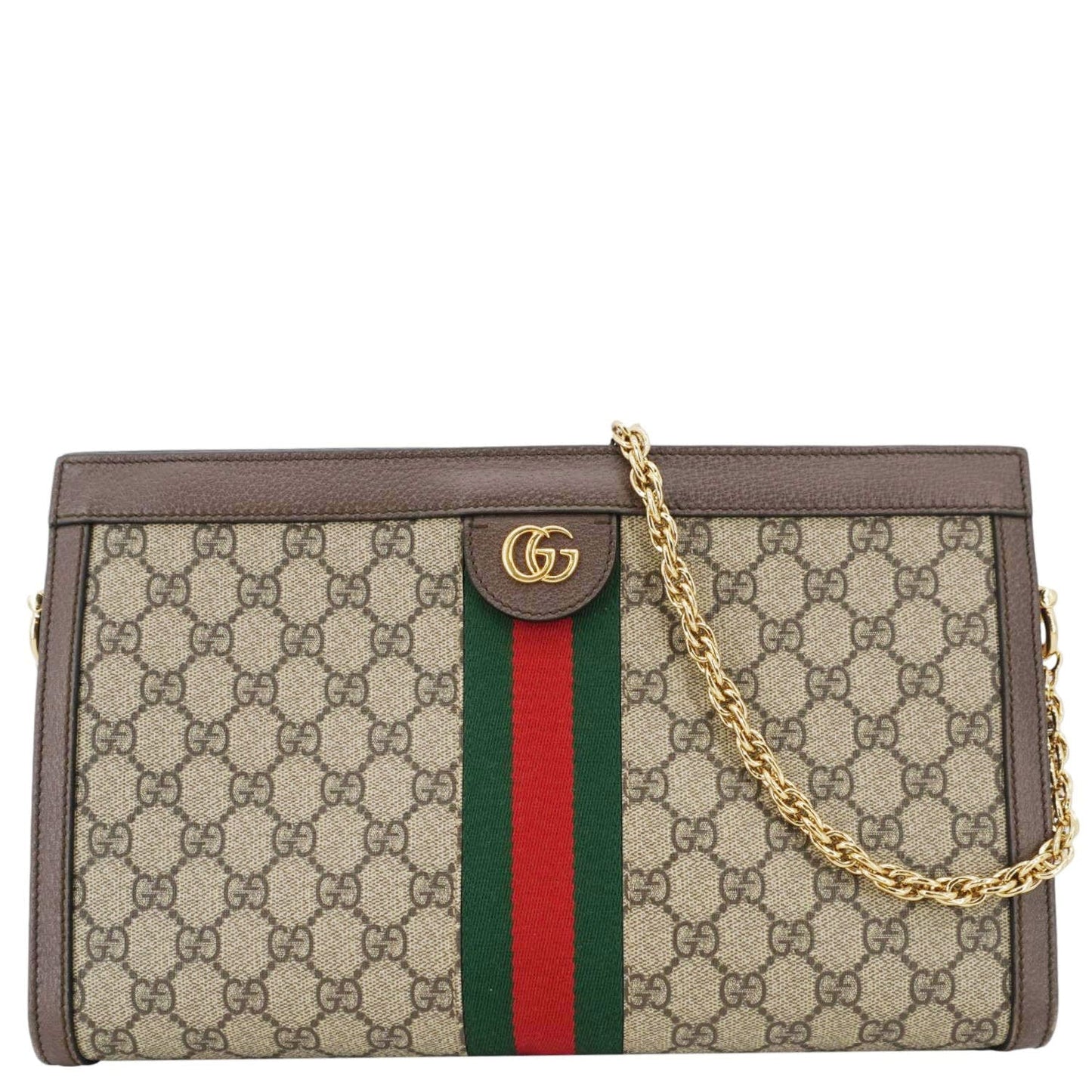 GUCCI Ophidia Medium GG Supreme Canvas Shoulder Bag Beige 503876