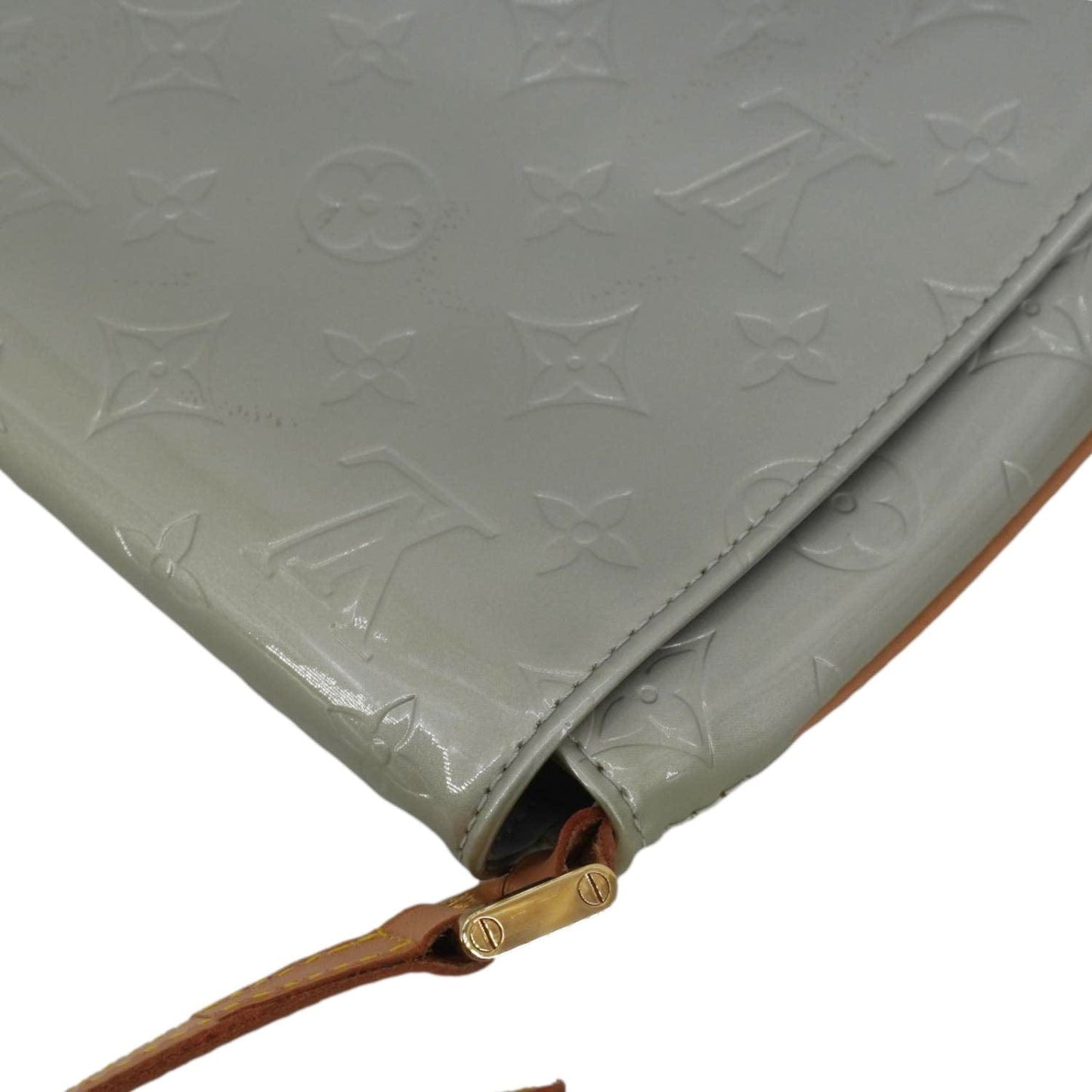 LOUIS VUITTON Thompson Street Monogram Vernis Shoulder Bag Silver