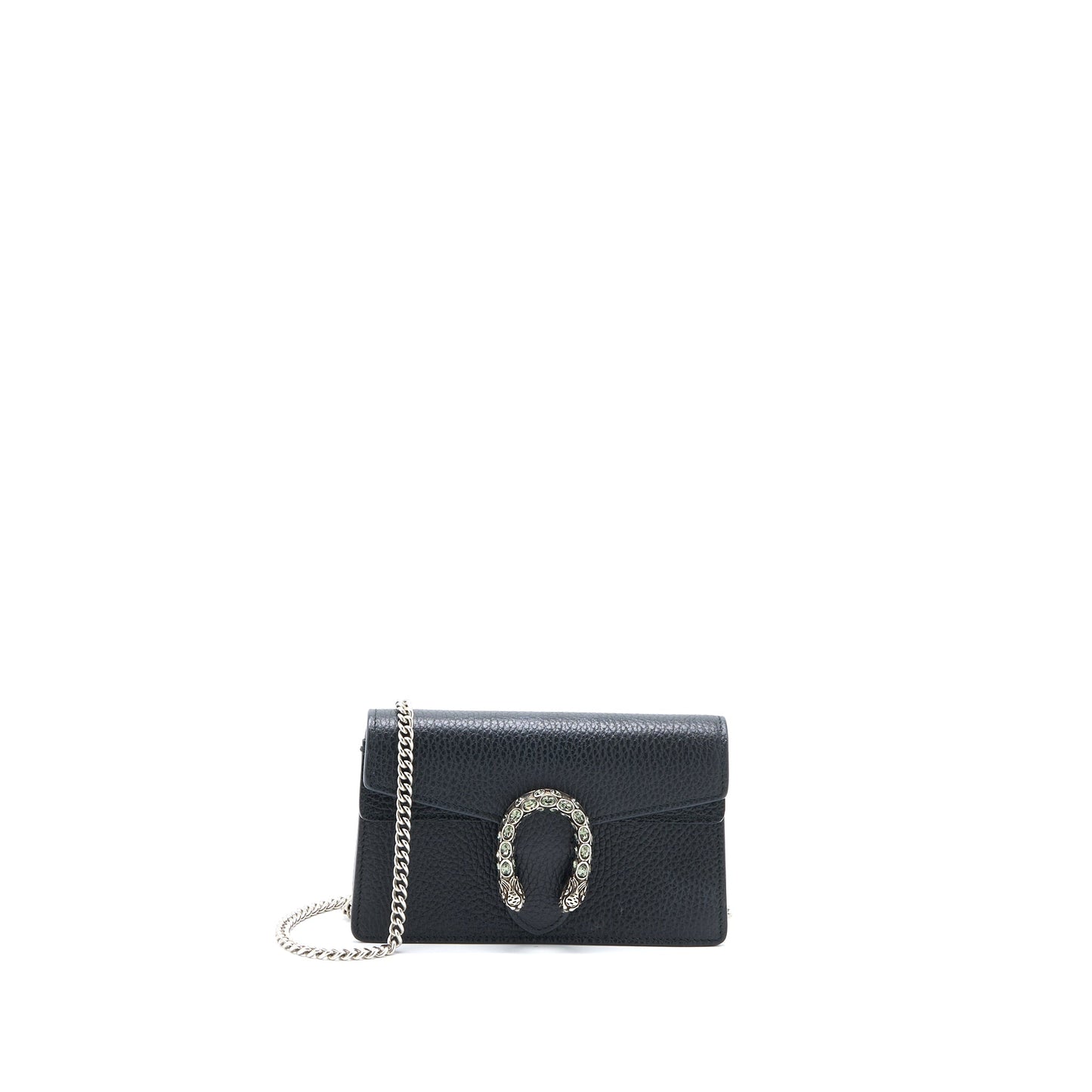 Gucci Super Mini Dionysus Purse Calfskin Black Ruthenium Hardware