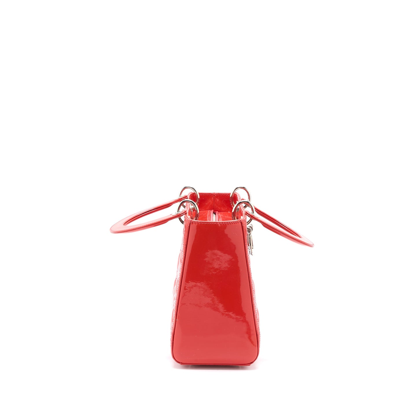 Dior Medium Lady Dior Patent Coral