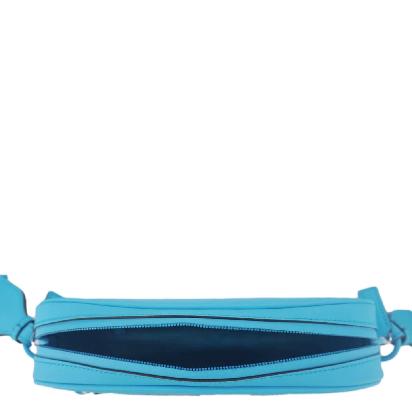GUCCI GG Small Rubber-effect Leather Crossbody Bag Bright Blue 771293