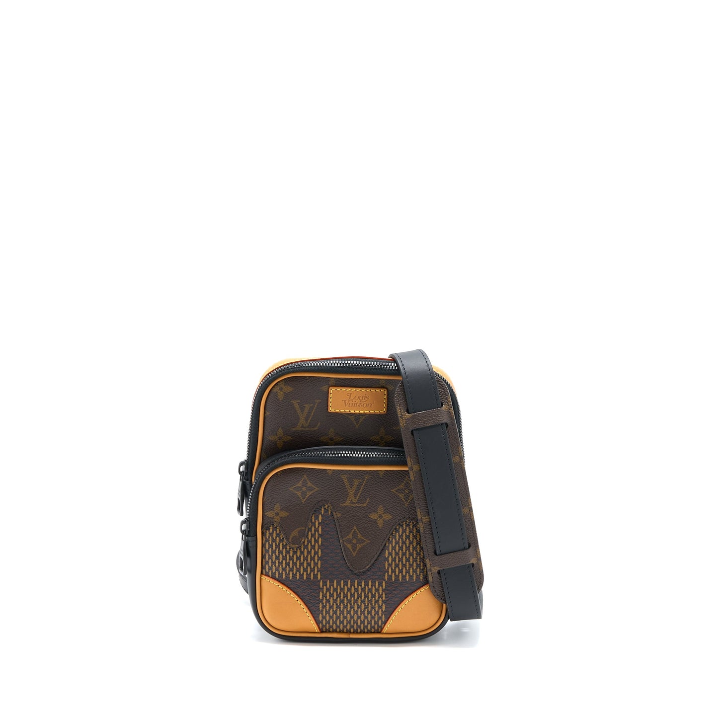 Louis Vuitton Nigo Amazone Sling Purse Damier Ebene Canvas Brown Black Hardware