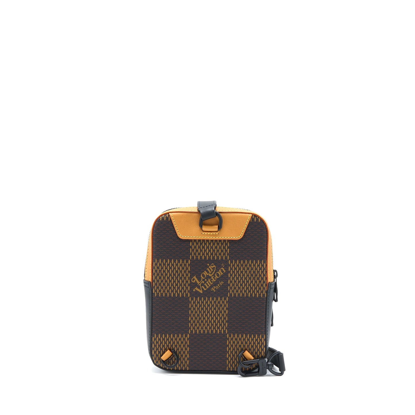Louis Vuitton Nigo Amazone Sling Purse Damier Ebene Canvas Brown Black Hardware