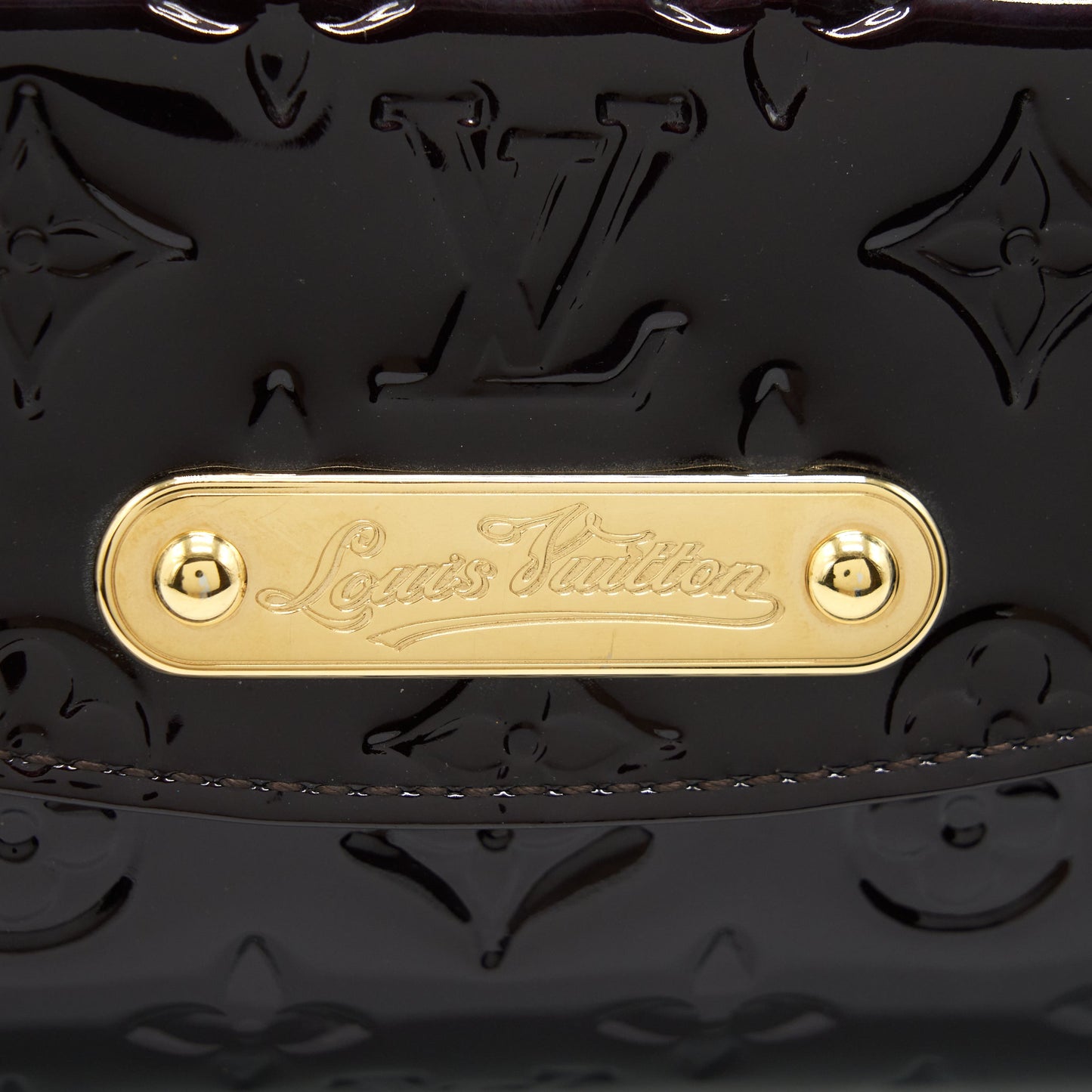 Louis Vuitton Sunset Boulevarde Mini Purse Patent Dark Red