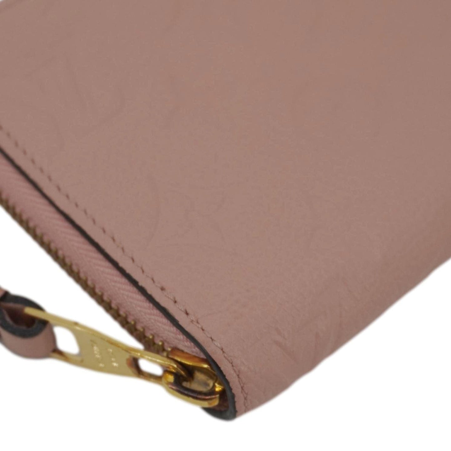 LOUIS VUITTON Monogram Empreinte Leather Zippy Wallet Rose Pink