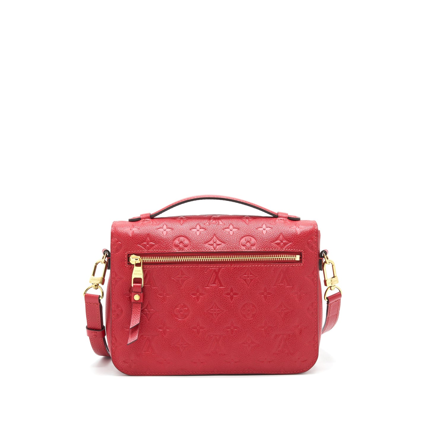 Louis Vuitton Pochette Metis Leather Purse Red