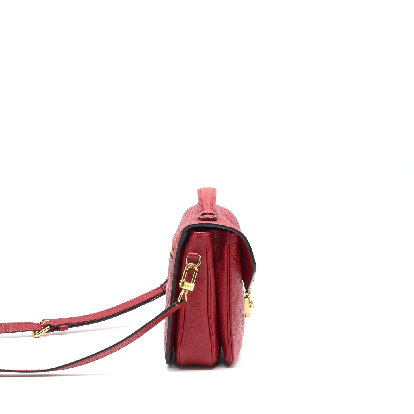 Louis Vuitton Pochette Metis Leather Purse Red