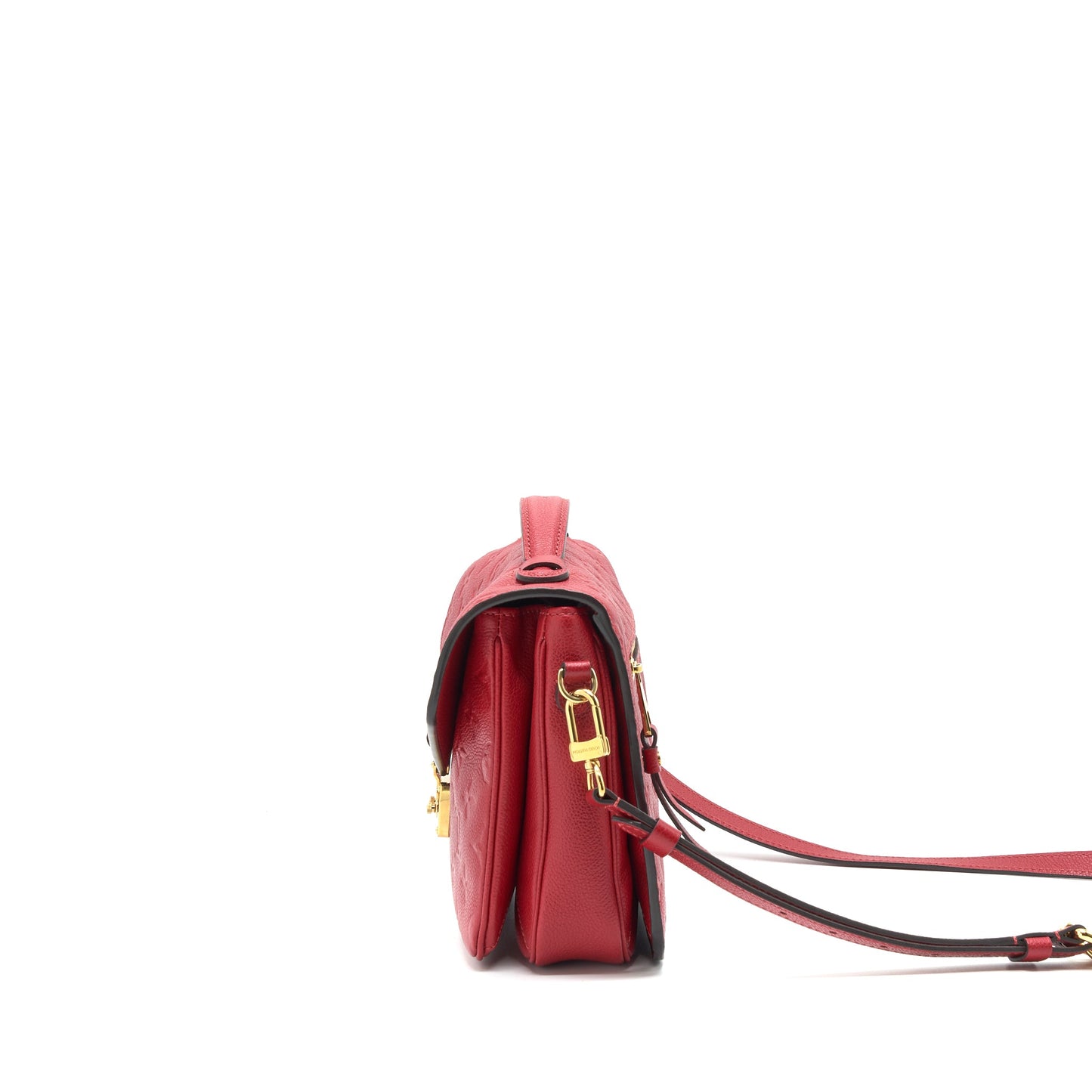 Louis Vuitton Pochette Metis Leather Purse Red