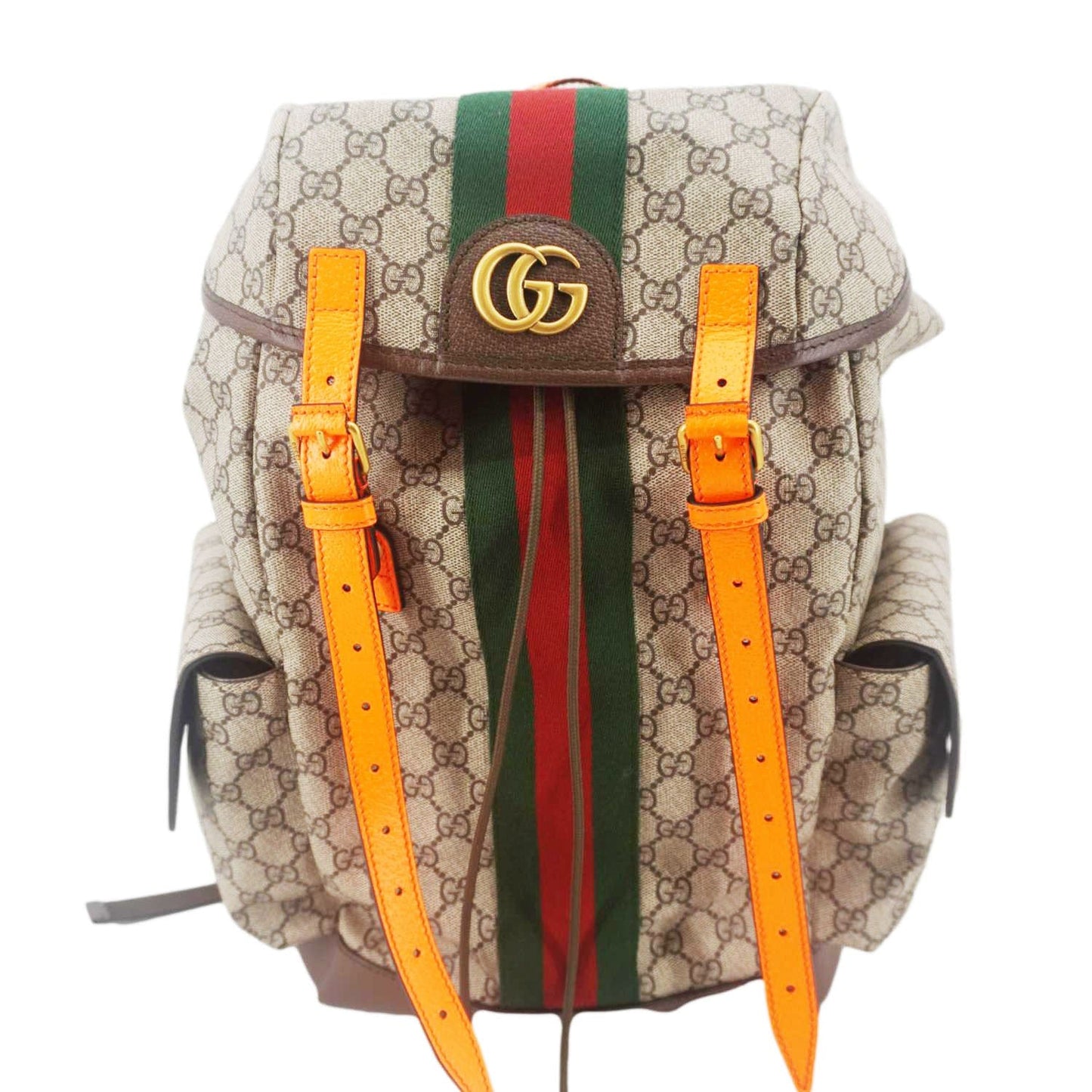 GUCCI Ophidia GG Medium Supreme Canvas Backpack Beige 598140