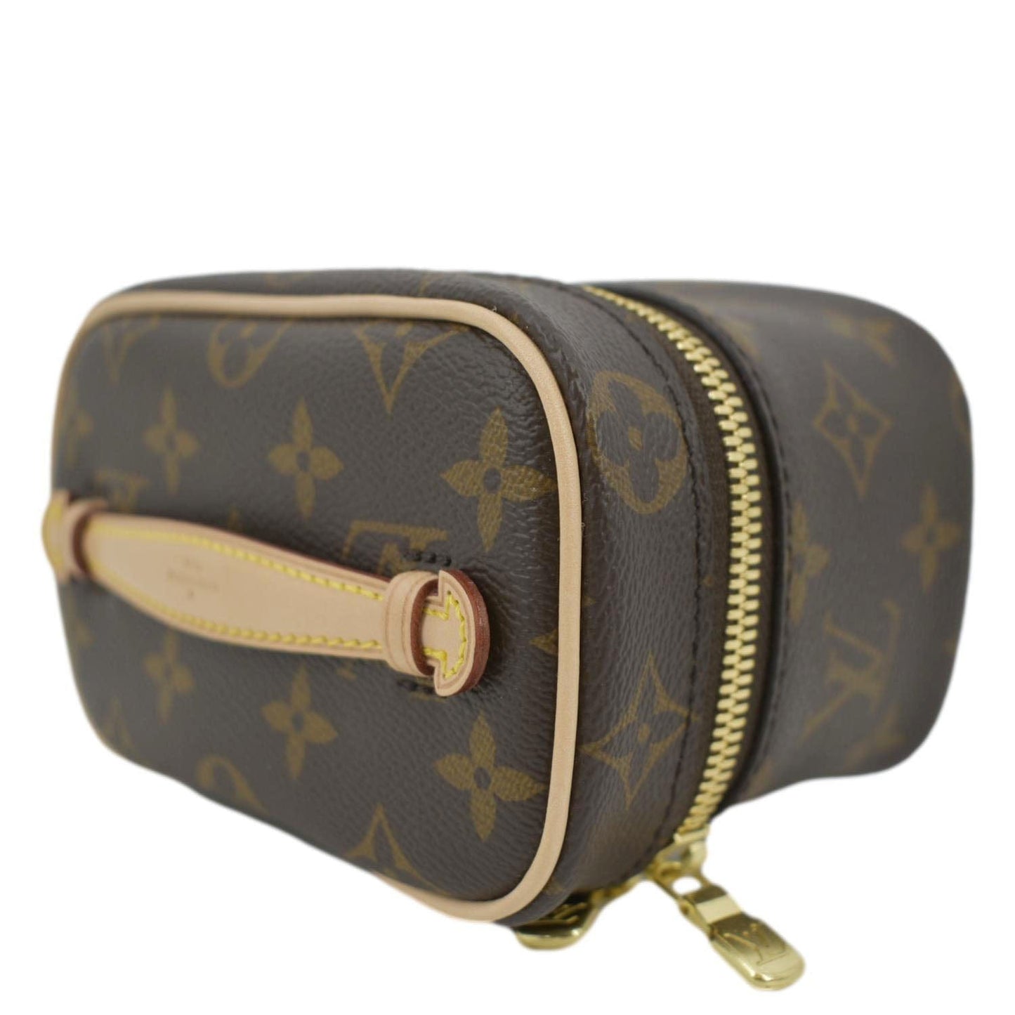LOUIS VUITTON Nice Nano Monogram Canvas Toiletry Pouch Brown