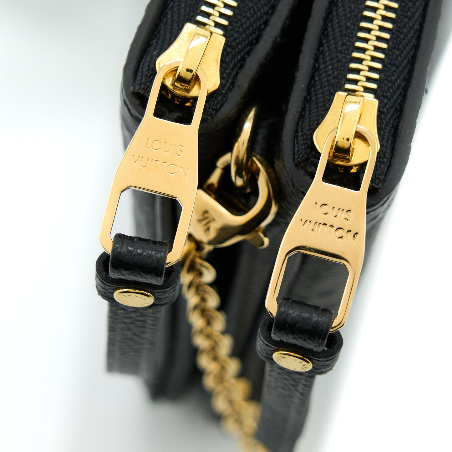 Louis Vuitton Double Zip Pochette Monogram Empreinte Black