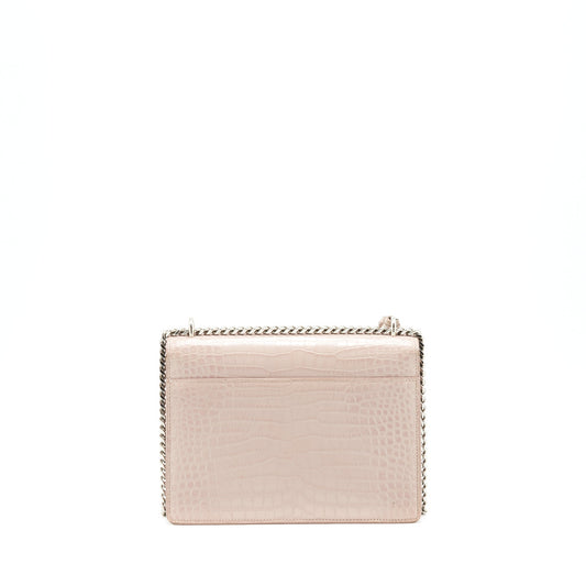 Saint Laurent sunset Purse crocodile embossed pink