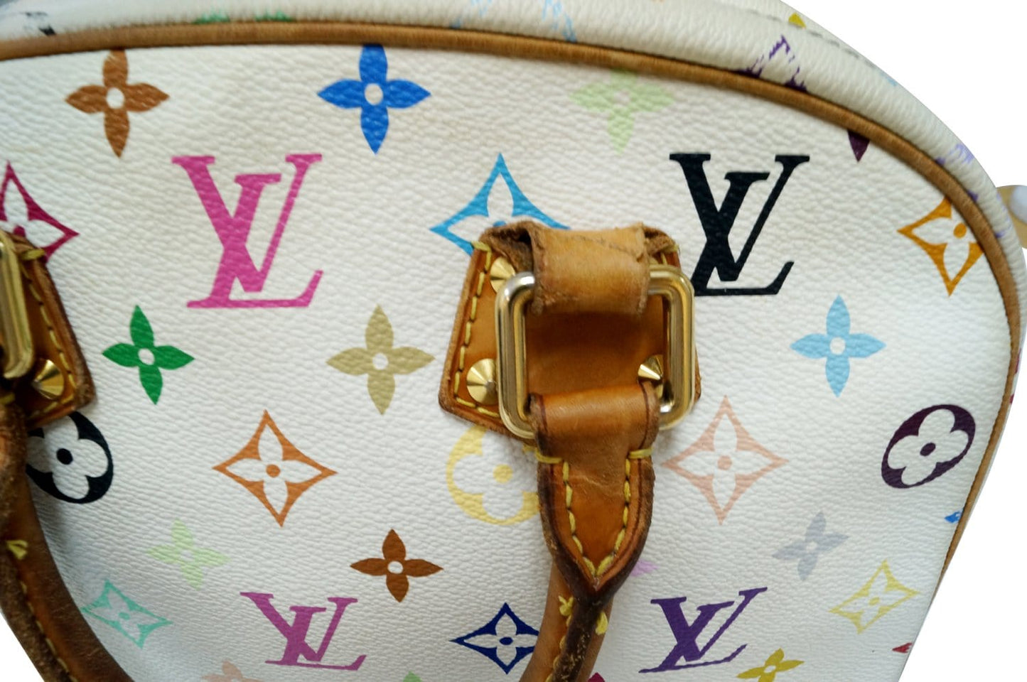 LOUIS VUITTON White Monogram Multicolor Trouville Satchel Bag - Sale