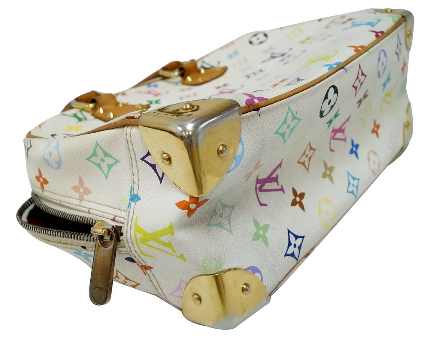 LOUIS VUITTON White Monogram Multicolor Trouville Satchel Bag - Sale