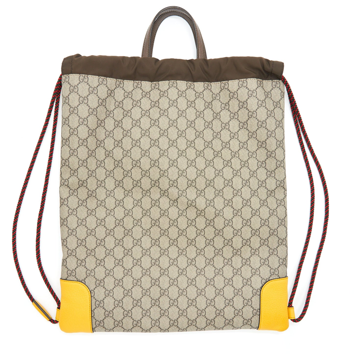Gucci Drawstring Backpack Supreme Beige/Yellow
